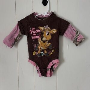 Brown and Pink Kids One Piece
